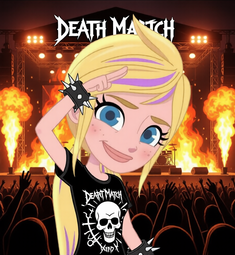 Polly is a Death Metal star Blank Meme Template