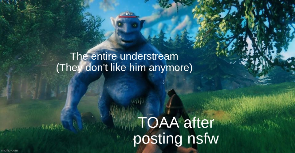 I had to post something it was all just Lucimingo | The entire understream (They don't like him anymore); TOAA after posting nsfw | image tagged in welcome to valheim | made w/ Imgflip meme maker