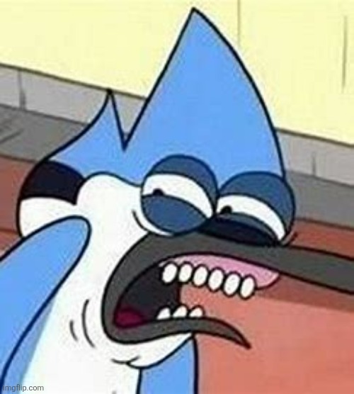 image tagged in eww mordecai | made w/ Imgflip meme maker