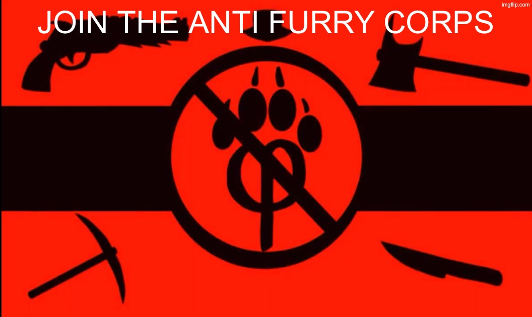 Totalitarian Mepshit Flag | join the anti furry corps | image tagged in totalitarian mepshit flag | made w/ Imgflip meme maker
