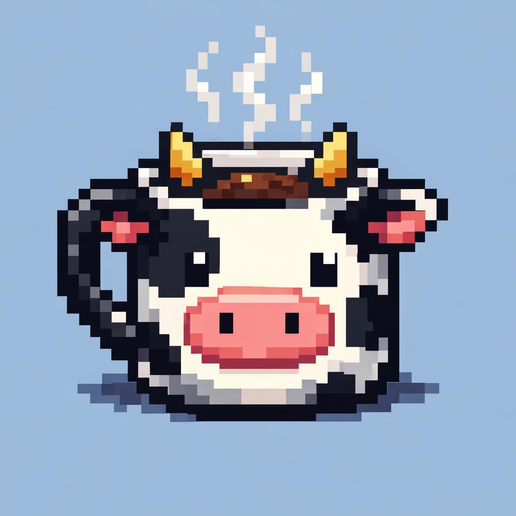 Cow coffee cup Blank Meme Template