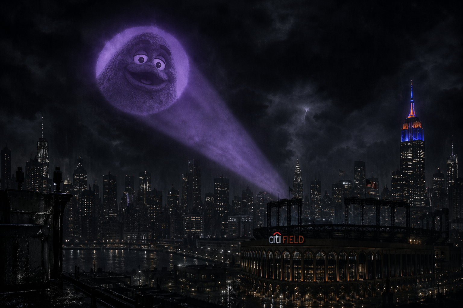 Grimace NY Mets Blank Meme Template