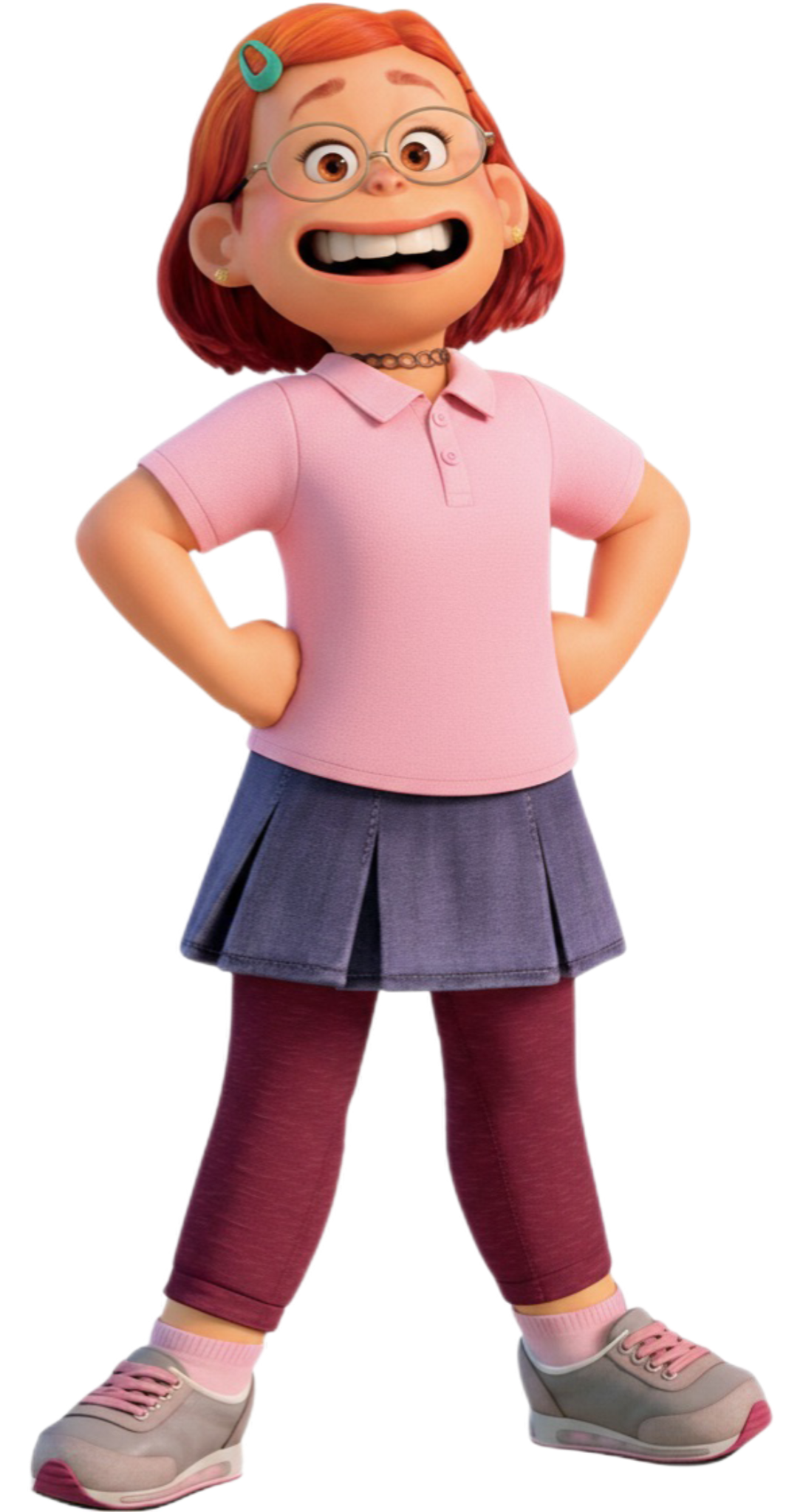 Mei Lee in pink shirt Blank Meme Template