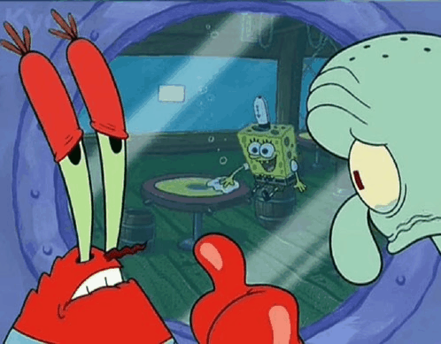 Mr.krabs + squidward Blank Meme Template