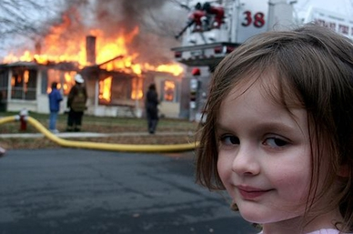 Disaster Girl Blank Meme Template
