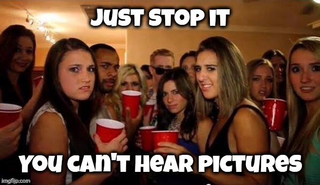 That's disgusting | Just stop it You can't hear pictures | image tagged in that's disgusting | made w/ Imgflip meme maker