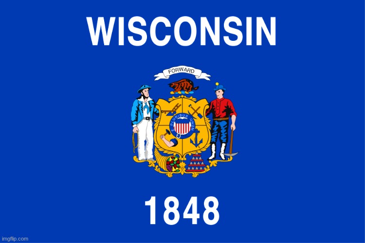 Wisconsin State Flag | image tagged in wisconsin state flag | made w/ Imgflip meme maker