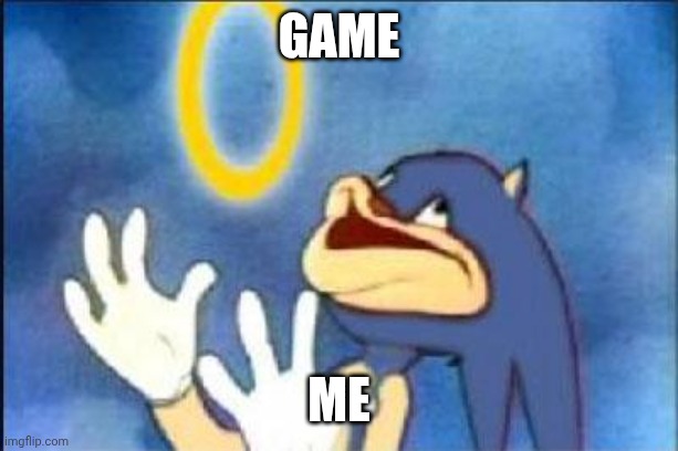Sonic derp | game; me | image tagged in sonic derp | made w/ Imgflip meme maker