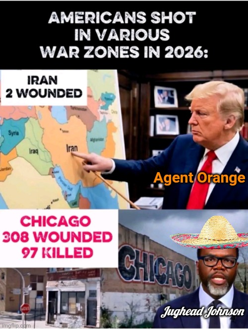 Where Americans are in danger | Agent Orange; Jughead Johnson | image tagged in trump,versus,mcjuggernuggets | made w/ Imgflip meme maker