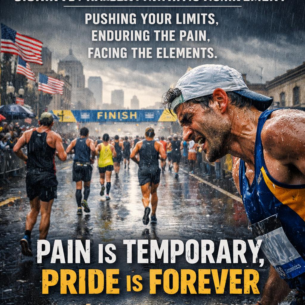 running a marathon is the greatest athletic achievement, pushing Blank Meme Template