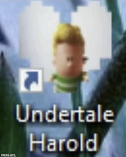 Broooo tf | image tagged in undertale harold,poo poo test | made w/ Imgflip meme maker