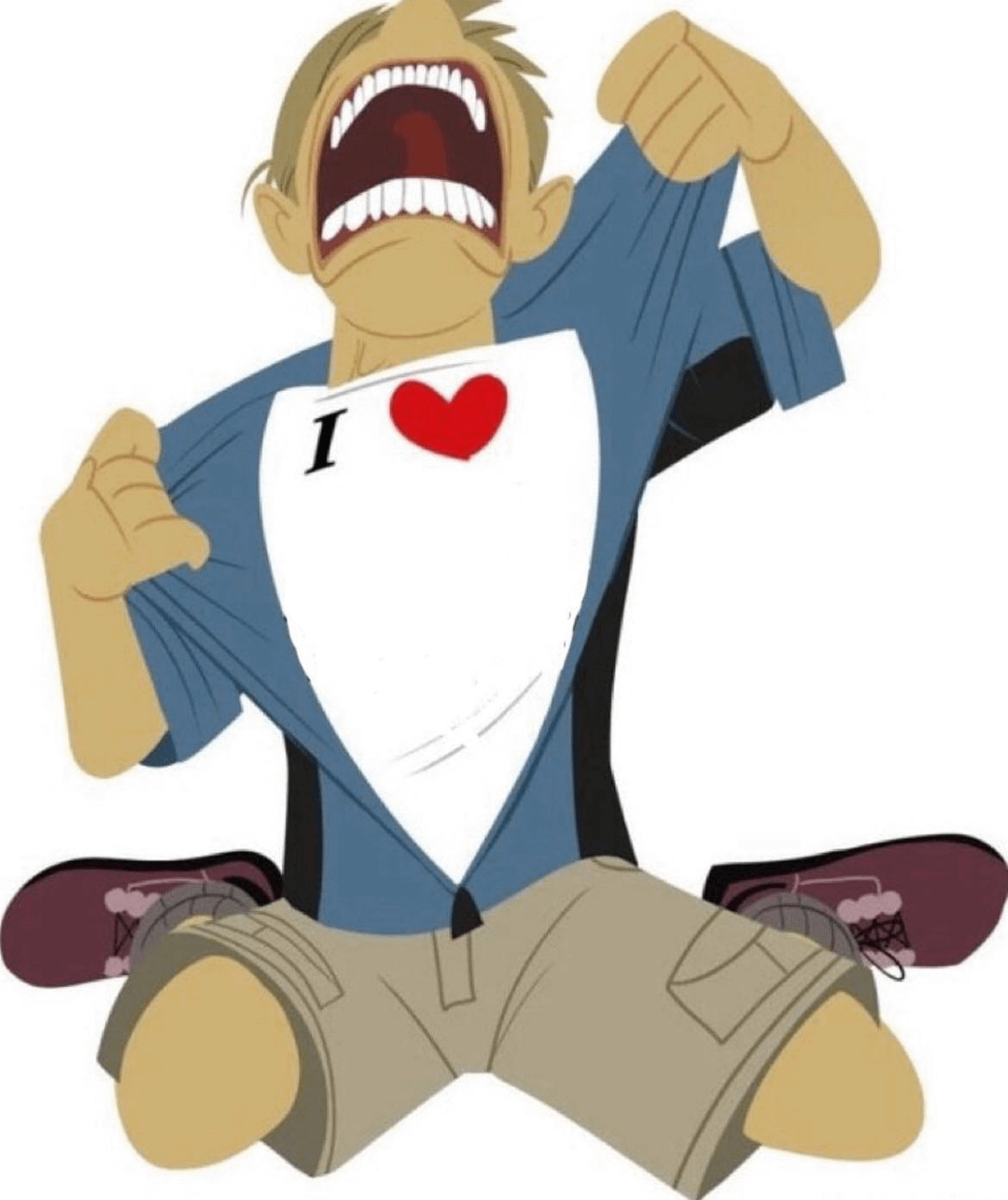 High Quality "I heart" wild kratt Blank Meme Template