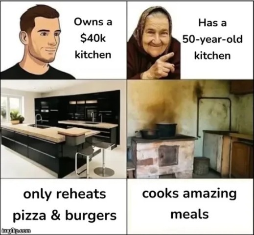 Kitchen vs the other Kitchen | image tagged in kitchen,kitchens,memes,repost,reposts,cook | made w/ Imgflip meme maker