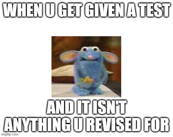 When u get given a test and it isn't anything u revised for | when u get given a test; and it isn't anything u revised for | image tagged in apss6q jpg | made w/ Imgflip meme maker