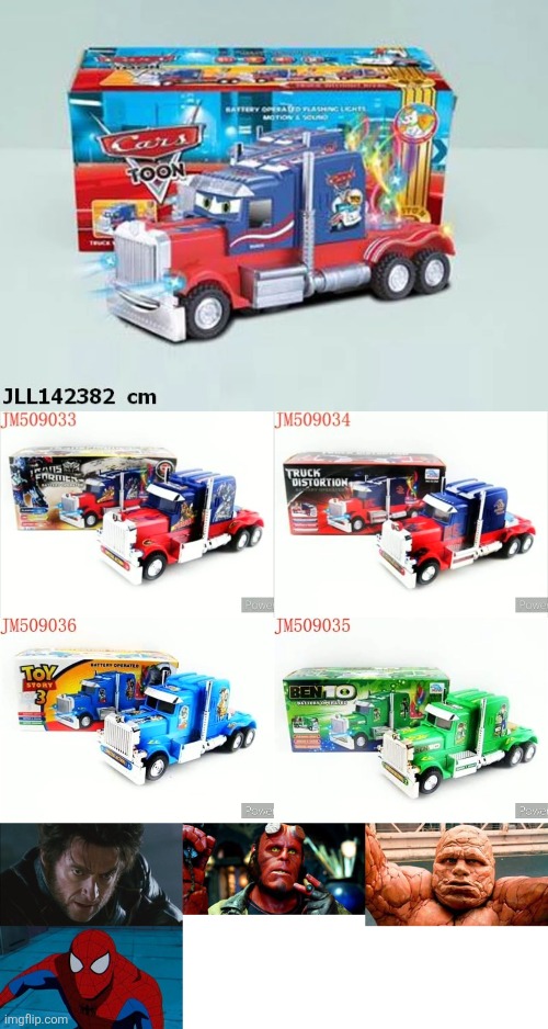 XiaoFeiXiang Toys - Cars Toon Truck Bump and Go Toys Blank Meme Template