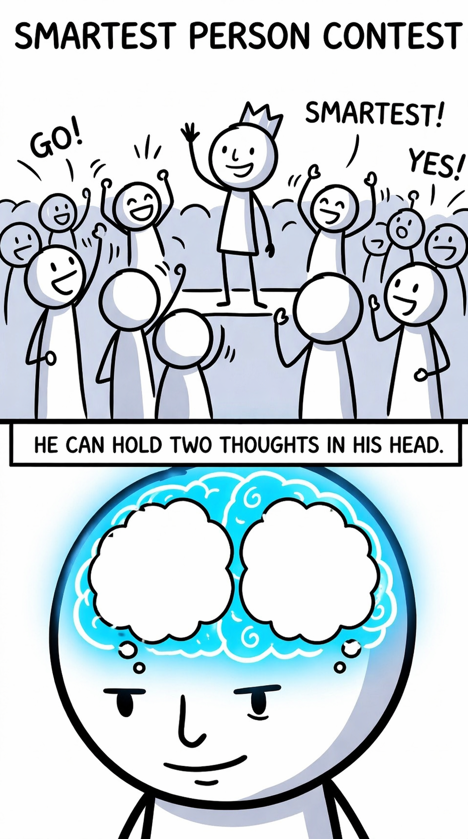 Two thoughts in head Blank Meme Template