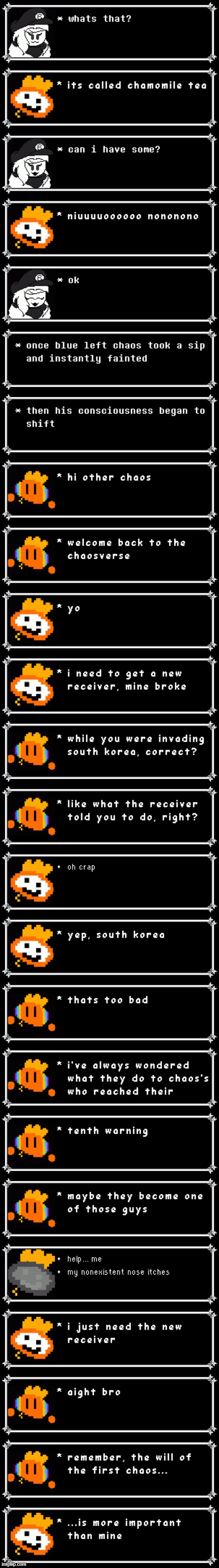 ba five (funfact, the tea is so ridiculously concentrated to the point where the drinker dies, unless their a chaos) | made w/ Imgflip meme maker