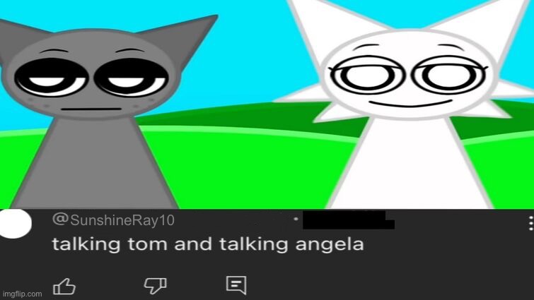 Sunshine Ray don’t know what these people are | SunshineRay10 | image tagged in talking tom and talking angela | made w/ Imgflip meme maker