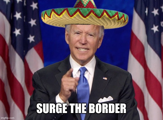 Joe Biden | Surge the border | image tagged in joe biden | made w/ Imgflip meme maker