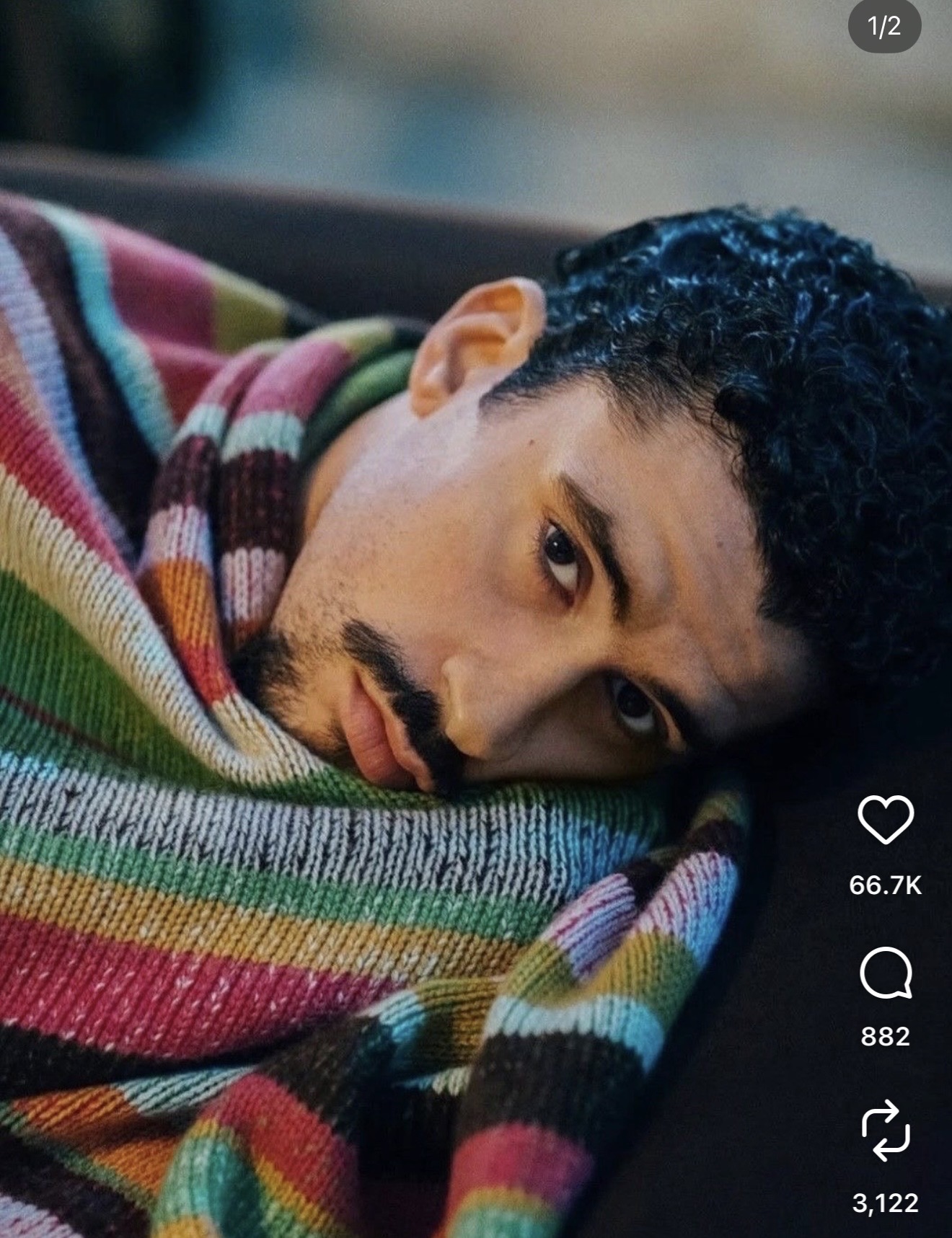 bad bunny in a little blankie Blank Meme Template