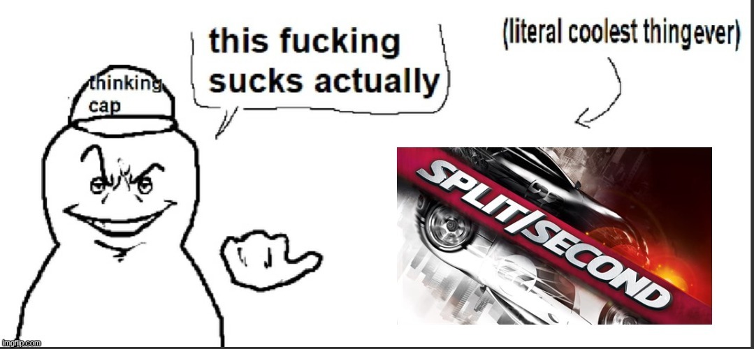 posted here because it's not getting attention on gaming | image tagged in fun stream,split second,does anyone play this game | made w/ Imgflip meme maker