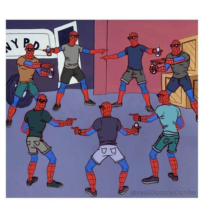 feds spiderman j6 meme template Blank Meme Template
