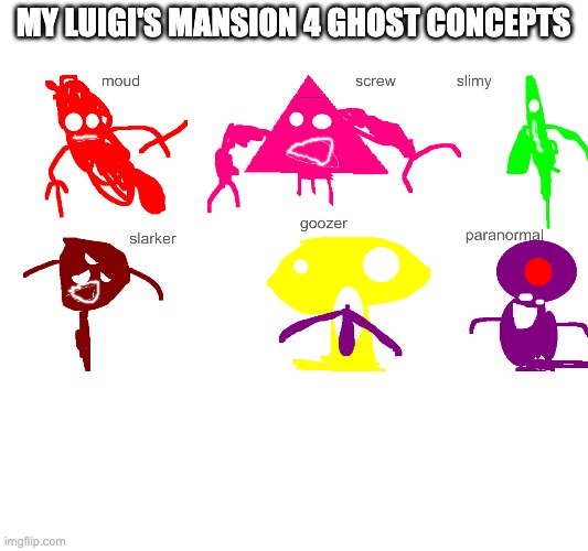 luigi's mansion 4 ghost concepts | my luigi's mansion 4 ghost concepts | image tagged in luigi | made w/ Imgflip meme maker
