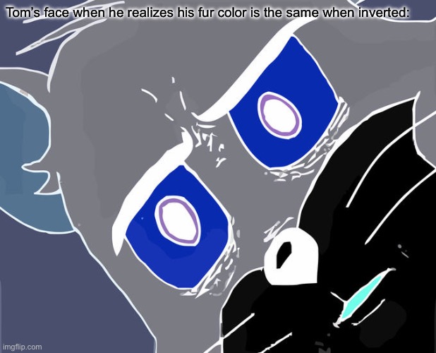 antimeme thats sucks booty: | Tom’s face when he realizes his fur color is the same when inverted: | made w/ Imgflip meme maker
