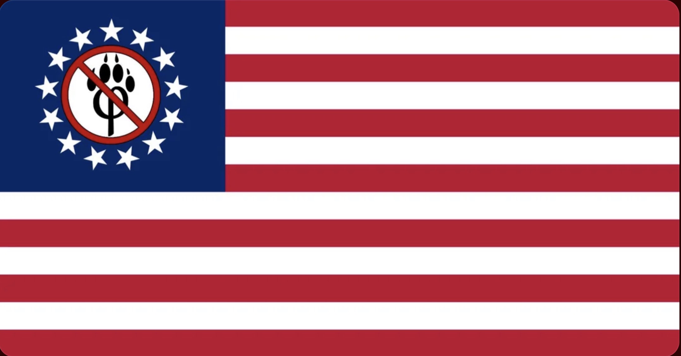 American Anti Furry Flag Blank Meme Template