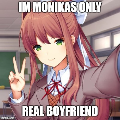Cry about it | image tagged in ddlc,just monika,gf,cry about it,deal with it | made w/ Imgflip meme maker