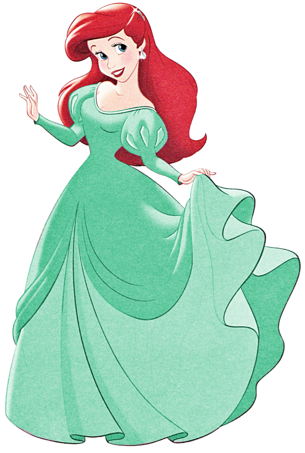 Ariel Wearing Her Green Dress Blank Meme Template