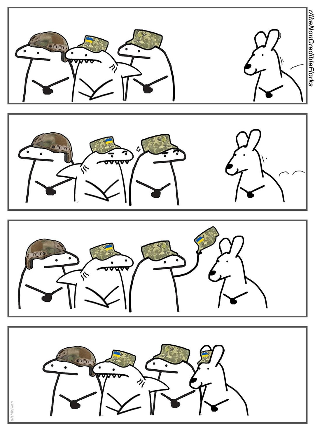 ukraine soldiers pass hat Blank Meme Template