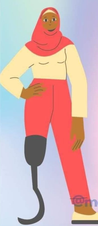 solo poly hijabi amputee Blank Meme Template