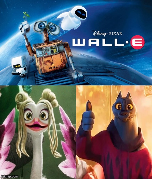 Olivia Burke and Jett Fillmore (GOAT) Loves WALL-E | image tagged in goat movie,wall-e,olivia burke,jett fillmore,memes,disney pixar | made w/ Imgflip meme maker