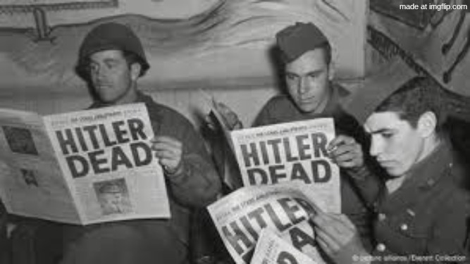 Hitler dead | image tagged in hitler dead | made w/ Imgflip meme maker