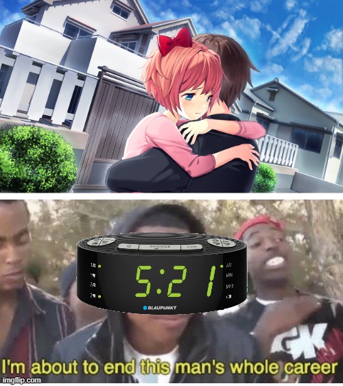 Sayori hugging MC | image tagged in sayori hugging mc | made w/ Imgflip meme maker