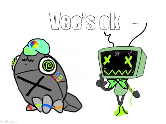 Dandy’s rave and JOKES ON YOU WHOEVER COMMENTED ON MY LAST DR POST BECAUSE I FORGOT WHAT ATROCIOUS MEANS | Vee’s ok | image tagged in evil laughing,vee got shot along with goob | made w/ Imgflip meme maker