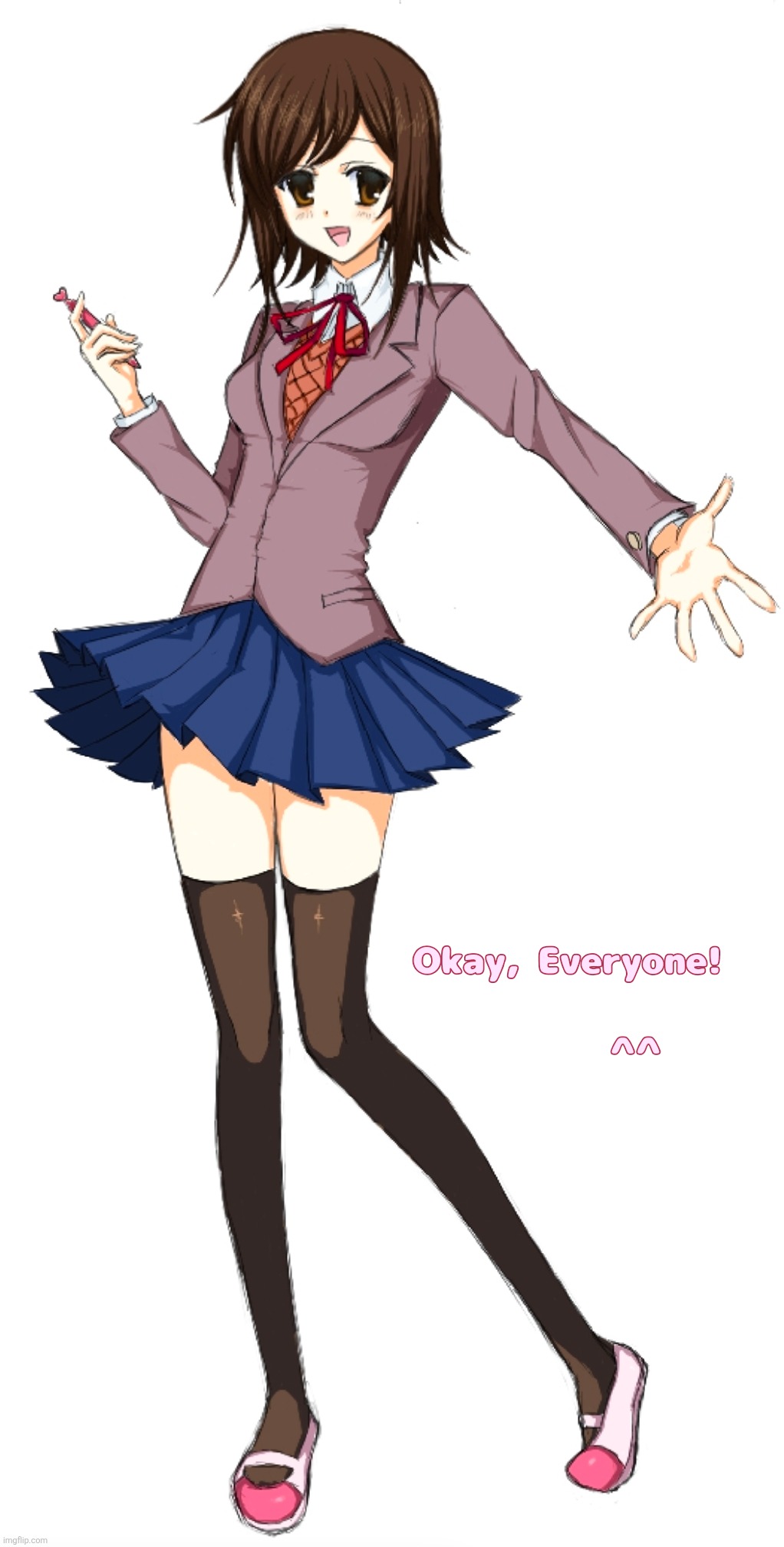 Its not the best sory....... My sona as Monika Goodnight everyone | image tagged in untitled294_20260422224124 png | made w/ Imgflip meme maker