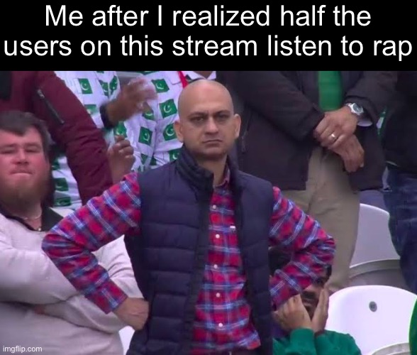 Disappointed Man | Me after I realized half the users on this stream listen to rap | image tagged in disappointed man | made w/ Imgflip meme maker