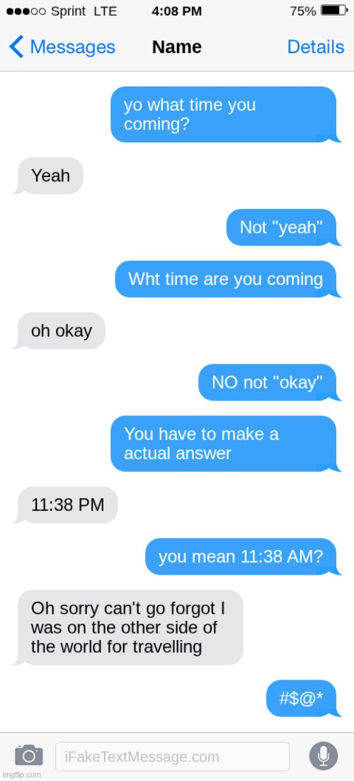 average conversation with your jock friend | image tagged in iphone-vkny png,jockopodcast,text | made w/ Imgflip meme maker