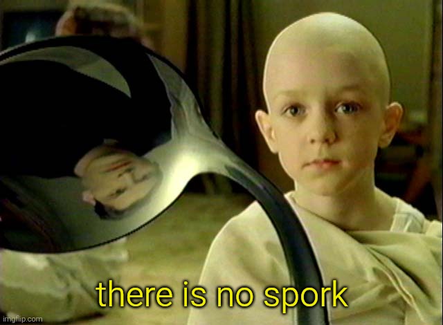 Matrix There is no spoon boy | there is no spork | image tagged in matrix there is no spoon boy | made w/ Imgflip meme maker