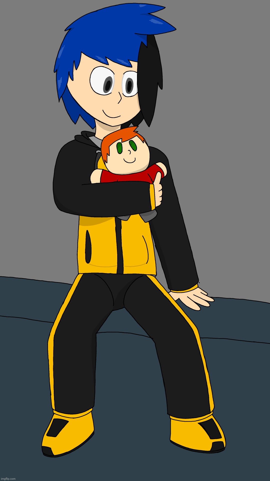 Kit with her James plushie (which may or may not be the actual James turned into a plushie) | made w/ Imgflip meme maker