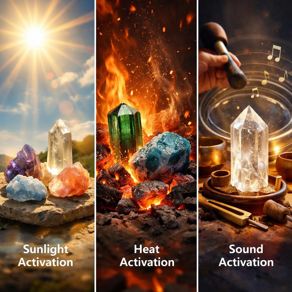 Yes, heat, sunlight, and sound can "activate" or charge crystals Blank Meme Template