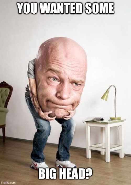 Big Head | You wanted some; Big head? | image tagged in big head | made w/ Imgflip meme maker