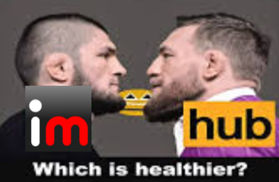 Which is healthier? imgflip or pornhub Blank Meme Template