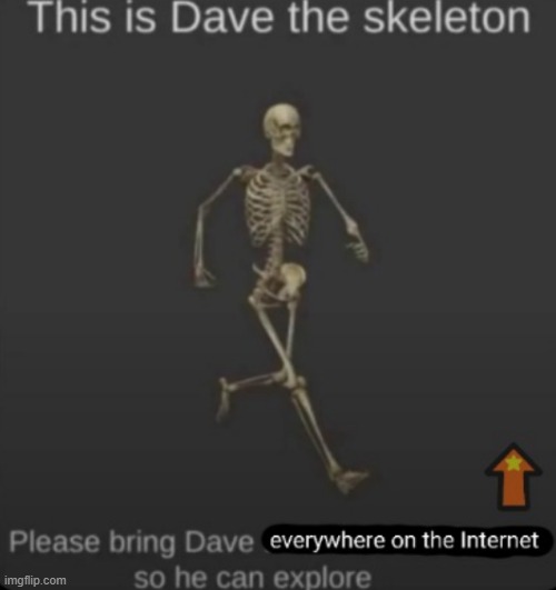title | image tagged in this,is,dave,the,skeleton | made w/ Imgflip meme maker