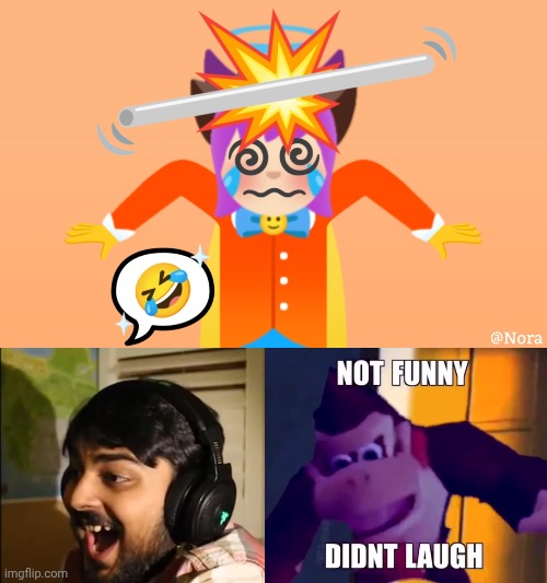 There are two reactions for those who see this artwork above. | image tagged in mutahar laughing,not funny didn't laugh,emojini,the great emojini,metal pipe,funny | made w/ Imgflip meme maker