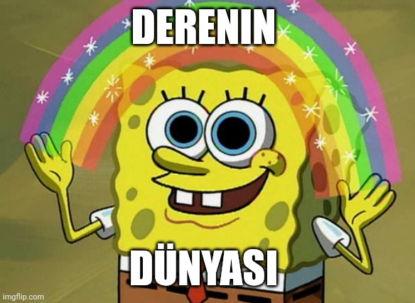 Derenin Dünyası | image tagged in memes,imagination spongebob | made w/ Imgflip meme maker