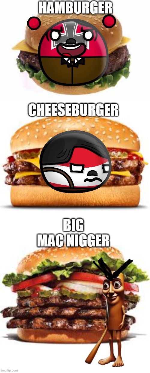 hamburger cheeseburger BIG MAC NIGGER | made w/ Imgflip meme maker