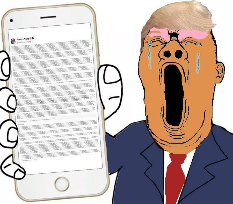 Trump long post seething Blank Meme Template